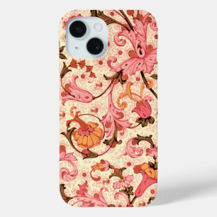 フィレンツェ ルネサンス ピンク フローラル スワール、花 iPhone 15ケース