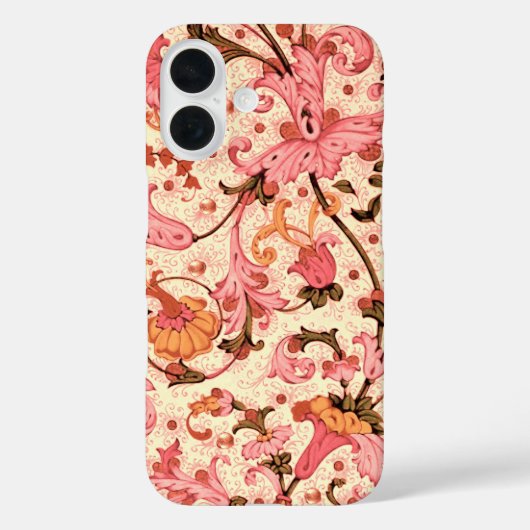フィレンツェ ルネサンス ピンク フローラル スワール、花 Case-Mate iPhoneケース (裏面)