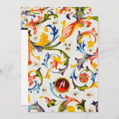 フィレンツェ ルネサンス フラワースワール ゲム モノグラム シーズンカード (正面/裏面)