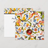 フィレンツェ ルネサンス フラワースワール ゲム モノグラム シーズンカード (正面/裏面)