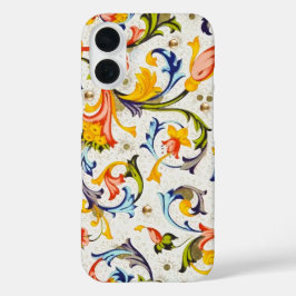フィレンツェ ルネサンス フラワースワール、花 iPhone 16ケース