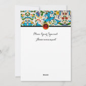 フィレンツェ ルネサンス 青 花の渦巻き, 花 シーズンカード (裏面)