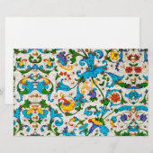 フィレンツェ ルネサンス 青 花模様 うずまき 花 便箋 (正面/裏面)