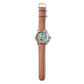 フィレンツェ ルネサンス 青 花模様 モノグラム 腕時計 (ストラップ)