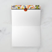 フィレンツェ・ルネッサンスフローラ渦巻き、花 サンキューカード (内部)