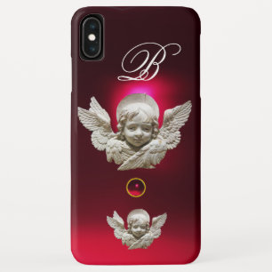 フィレンツェ・ルネッサンス・エンジェル・レッド・ブルゴーニュ・モノグラム iPhone XS MAXケース