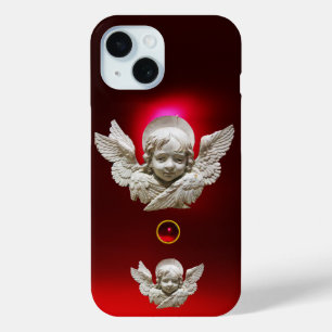 フィレンツェ・ルネッサンス・エンジェル・レッド・ルビー宝石 iPhone 15ケース
