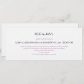 フィレンツェ：:紫：結婚式招待状 招待状 (正面/裏面)