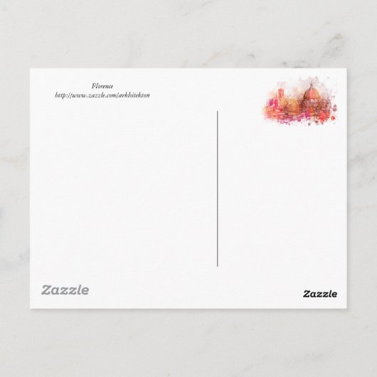 フィレンツェ – 花の聖母マリア大聖堂 ポストカード (裏面)