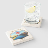 フィレンツェ- Ponte Vecchio ストーンコースター (横)