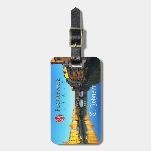 フィレンツェ- Ponte Vecchio ラゲッジタグ (正面縦)
