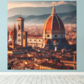 フィレンツェDuomoサンタマリアデルフィオーイタリア旅行 キャンバスプリント (インサイチュ (ウッドフロア))