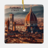 フィレンツェDuomoサンタマリアデルフィオーイタリア旅行 セラミックオーナメント (正面)