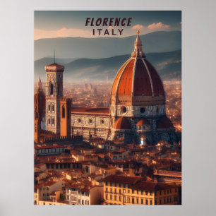 フィレンツェDuomoサンタマリアデルフィオーイタリア旅行 ポスター