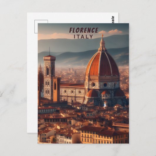 フィレンツェDuomoサンタマリアデルフィオーイタリア旅行 ポストカード (正面/裏面)