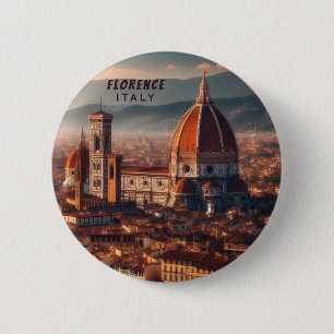 フィレンツェDuomoサンタマリアデルフィオーイタリア旅行 缶バッジ