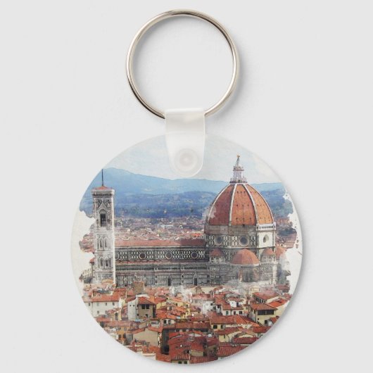 フィレンツェItalyウォーターカラーアート キーホルダー (正面)
