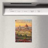 フィレンツェItalyスカイラインサンセット マグネット (インサイチュ (食洗機))