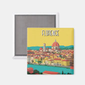 フィレンツェItalyスカイライントラベル抽象芸術アート マグネット (正面/裏面)