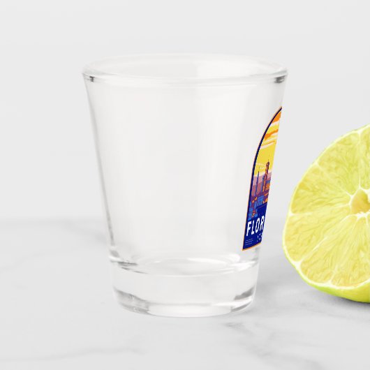 フィレンツェItalyトラベルアートヴィンテージ ショットグラス (左)