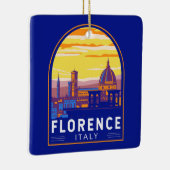 フィレンツェItalyトラベルアートヴィンテージ セラミックオーナメント (右)