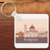フィレンツェItalyドゥオモディフィレンツェパステルトラベル キーホルダー (正面)