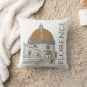 フィレンツェItalyドゥオモペンアンドインクイラストレーション クッション (ブランケット)