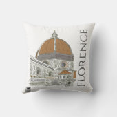 フィレンツェItalyドゥオモペンアンドインクイラストレーション クッション (裏面)