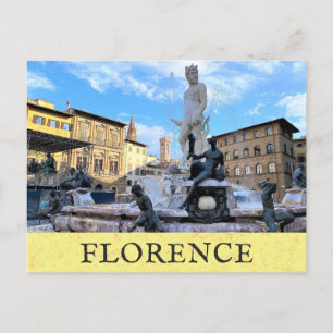フィレンツェItalyネプチューンファウンテントラベイタリアンル ポストカード