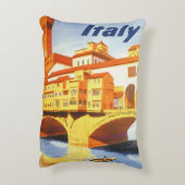 フィレンツェItalyポンテヴェッキオブリッジヴィンテージトラベル アクセントクッション (裏面(縦))