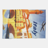 フィレンツェItalyポンテヴェッキオブリッジヴィンテージトラベル キッチンタオル (横)