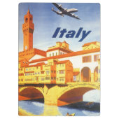 フィレンツェItalyポンテヴェッキオブリッジヴィンテージトラベル クリップボード (裏面)