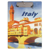 フィレンツェItalyポンテヴェッキオブリッジヴィンテージトラベル クリップボード (正面)