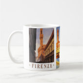 フィレンツェItalyポンテヴェッキオブリッジヴィンテージトラベル コーヒーマグカップ (左)