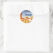 フィレンツェItalyポンテヴェッキオブリッジヴィンテージトラベル ラウンドシール (バッグ)