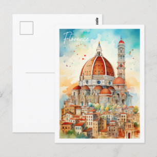 フィレンツェItaly有名な旅行プレイス ポストカード
