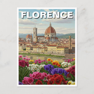 フィレンツェItaly花トラベル ポストカード