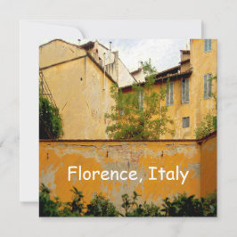 フィレンツェItaly – イエローアーキテクチャフラットカード