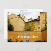 フィレンツェItaly – イエローアーキテクチャ ポストカード (正面/裏面)