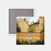 フィレンツェItaly – イエローアーキテクチャ マグネット (正面/裏面)