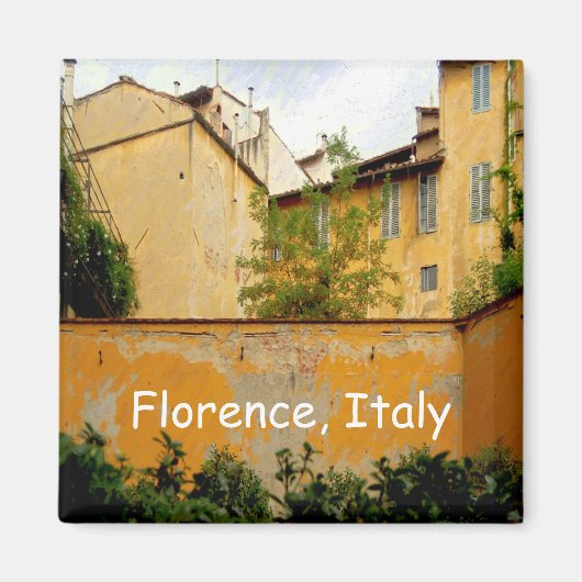 フィレンツェItaly – イエローアーキテクチャ マグネット (正面)