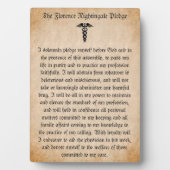 フィレンツェNightingaleプレッジforナース フォトプラーク (正面)