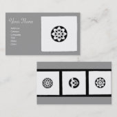フィレンツネルネッサンス調和，グレー 名刺 (正面/裏面)