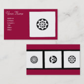 フィレンツネルネッサンス調和，赤明るい赤紫色 名刺 (正面/裏面)