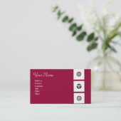 フィレンツネルネッサンス調和，赤明るい赤紫色 名刺 (スタンド正面)