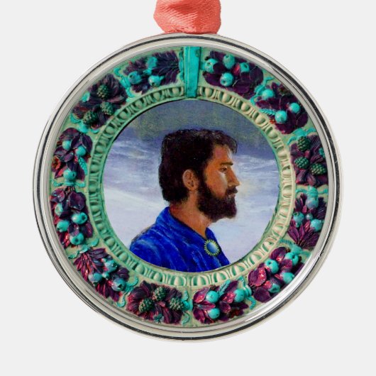 フィレンツルネサンス果実写真テンプレート メタルオーナメント (正面)