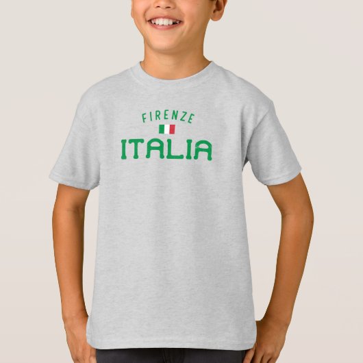 フィレ動揺してンツェイタリア（フィレンツェ・イタリア）ボーイズ Tシャツ (正面)