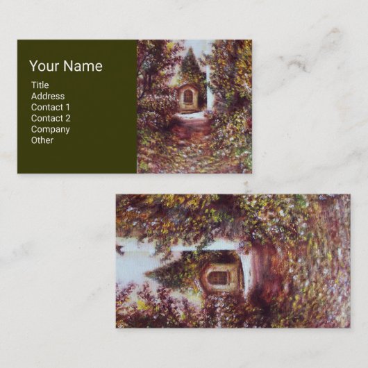 フィレ静かンス・トスカーナの風景の緑の秋 名刺 (正面/裏面)