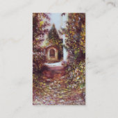 フィレ静かンス・トスカーナの風景の緑の秋 名刺 (裏面)