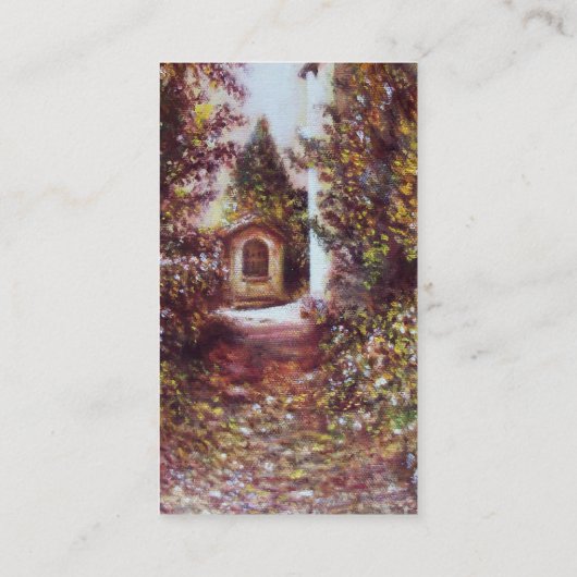 フィレ静かンス・トスカーナの風景の緑の秋 名刺 (裏面)